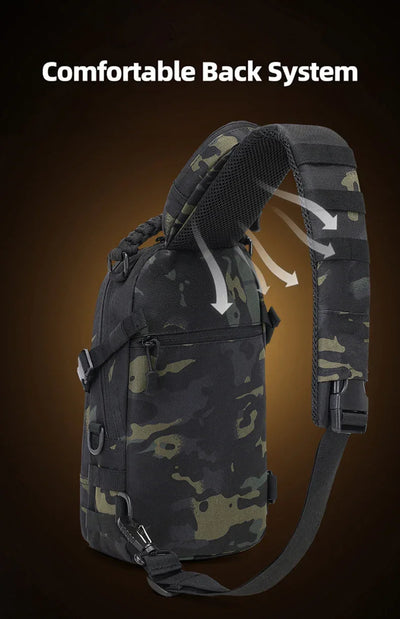 Men's Camping Chest Bag Tactical Sports Shoulder Outdoor Fanny Pack Hiking Climbing Cycling Fishing MOLLE System Sling Bags