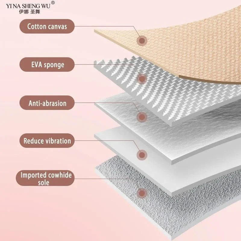 Ballet Dance Shoes for Children's Ballet Latin Dance Soft Sole Slippers Children Dance Practise Ballerina Crown Training Shoes