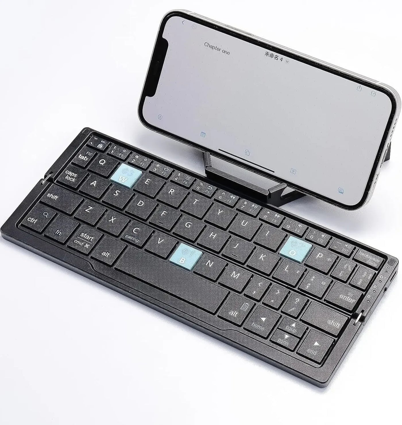 Foldable Bluetooth Keyboard with Magnetic Stand Aluminum Alloy Mini Folding Keyboard Rechargeable Keyboard for Tablet,iPad