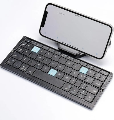 Foldable Bluetooth Keyboard with Magnetic Stand Aluminum Alloy Mini Folding Keyboard Rechargeable Keyboard for Tablet,iPad