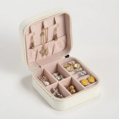 Jewelry Organizer Display Travel Jewelry Case Boxes Portable Jewelry Box Leather Storage Joyeros Organizador De Joyas
