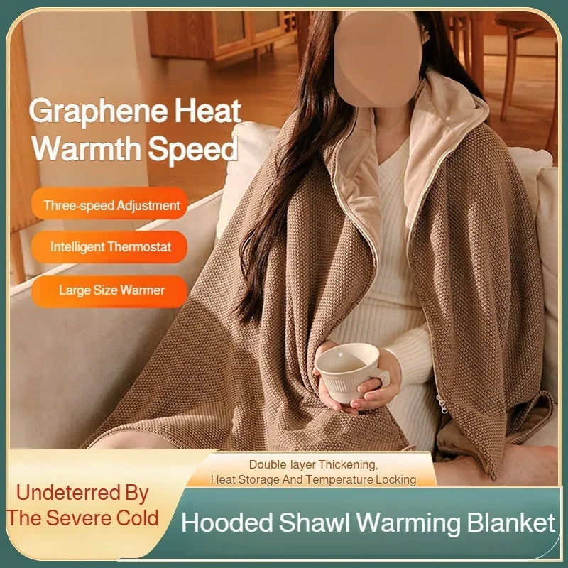Electric Blanket Heated Shawl USB Warming Blanket Portable Washable Graphene Heating Blanket for Winter