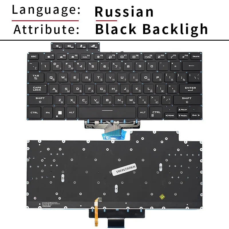 US Russian Backlit Keyboard For ASUS Zephyrus ROG M16 GU603 GU603H GU603ZX GU603ZU GU603ZW RGB Colorful Gaming Laptop Keyboards