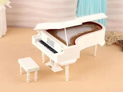 Handmade Wooden Musical Instruments Collection Decorative Ornaments Mini Piano Miniature Model Decoration Gifts
