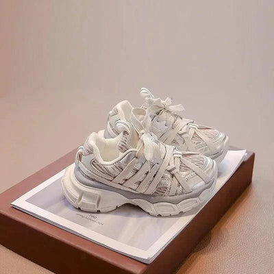 Children's sports shoes 2025 new style for boys and girls, mesh breathable dad shoes, soft soled non slip running shoes