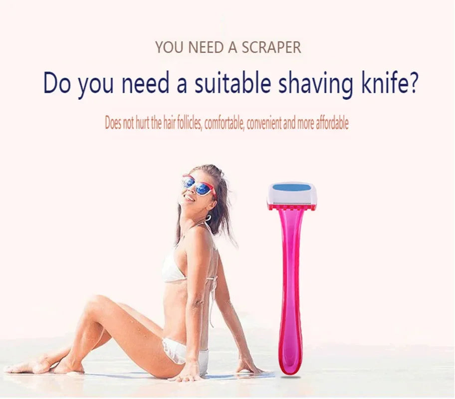 Women's safety razor blade facial/leg/armpit/bikini beauty hair removal razor，cc005