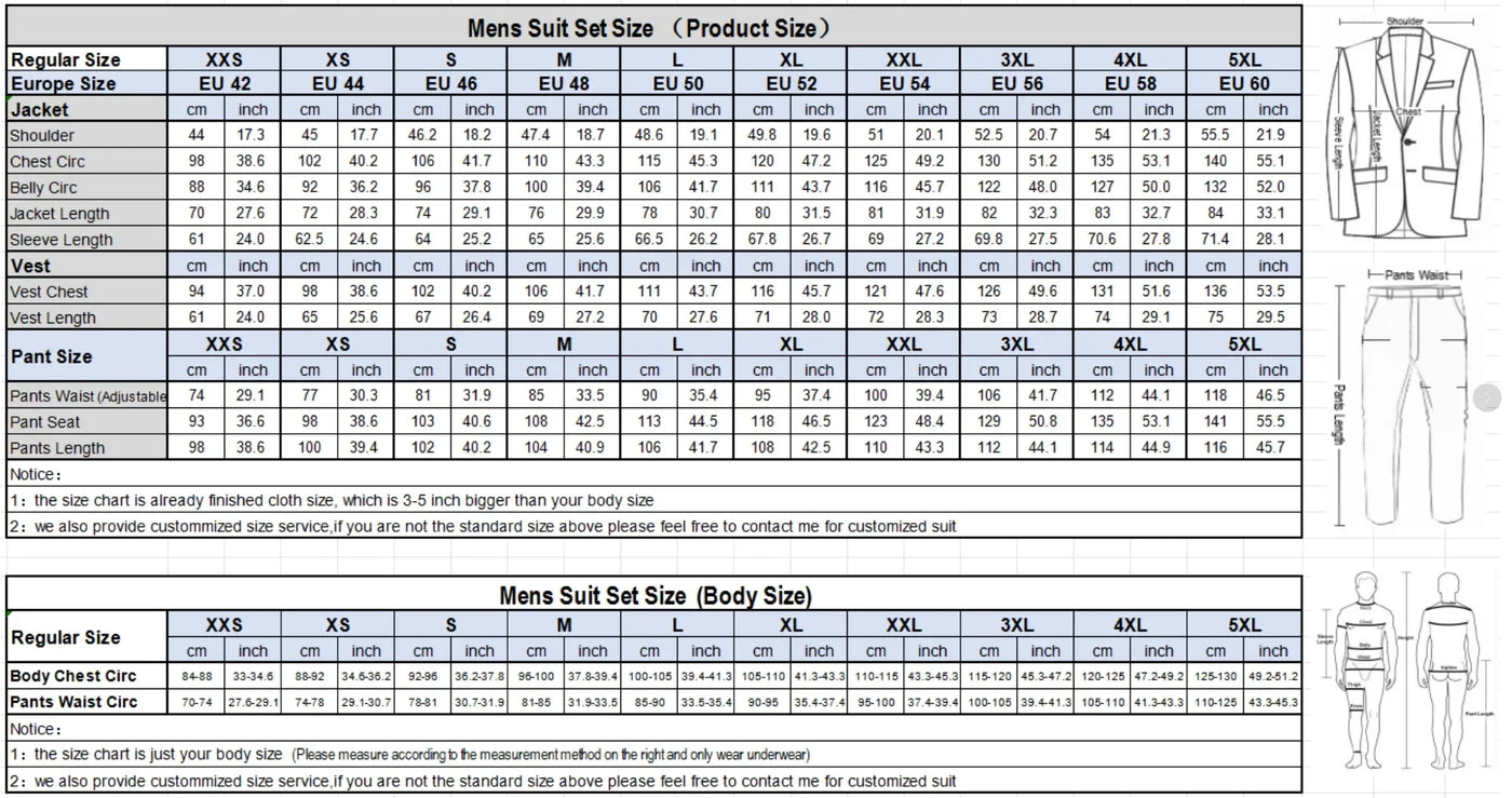 Tailor-made Men Suits Stripe Blazer Wedding Male Groom Tuxedos Suit with Pants 3 Pieces (Jacket+Pants+Vest)