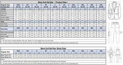Tailor-made Men Suits Stripe Blazer Wedding Male Groom Tuxedos Suit with Pants 3 Pieces (Jacket+Pants+Vest)
