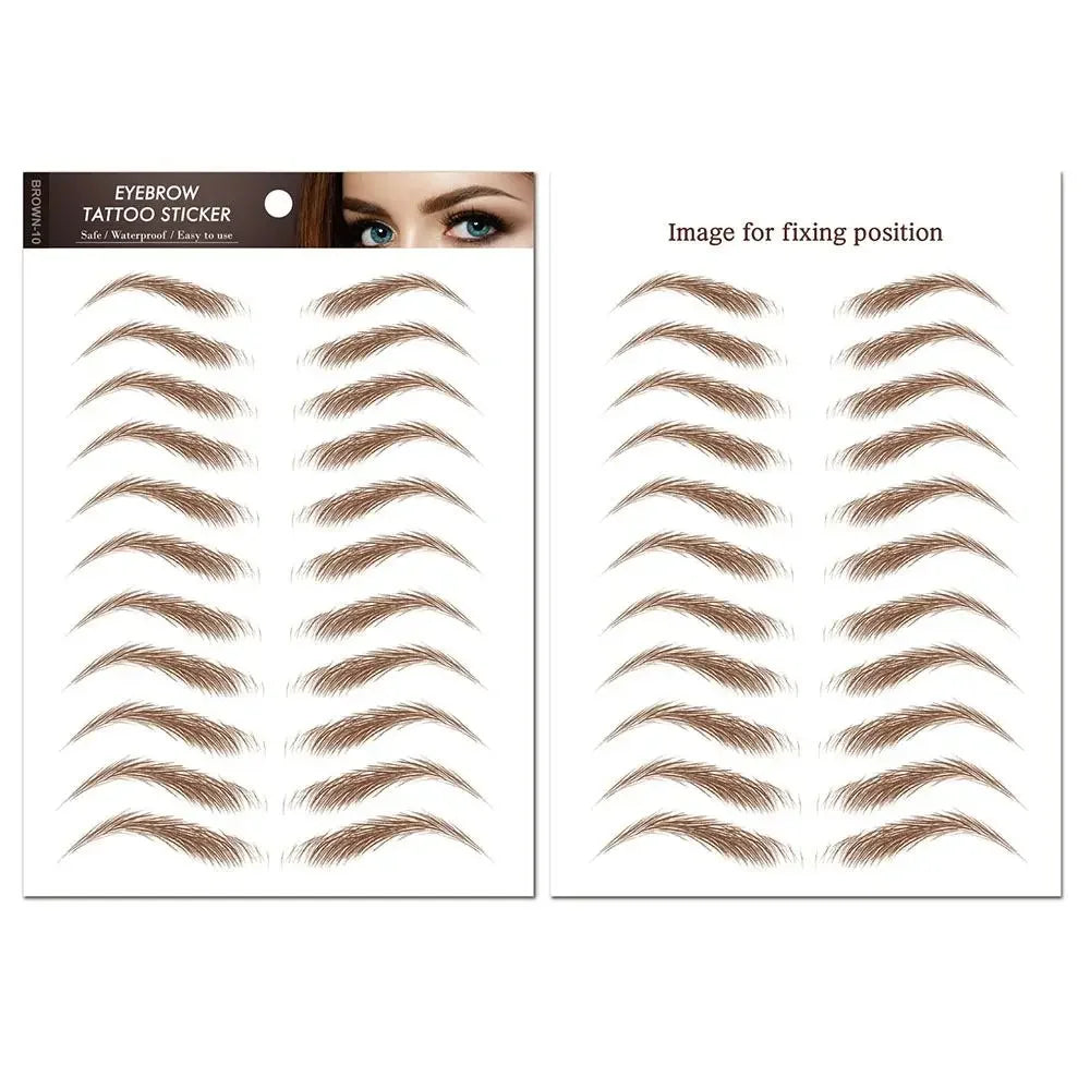 Temporary Tattoos Women Men Water Transfers Decals Simulation Eye Brow Eyebrow Stickers 6D Eyebrow Tattoos Stickers
