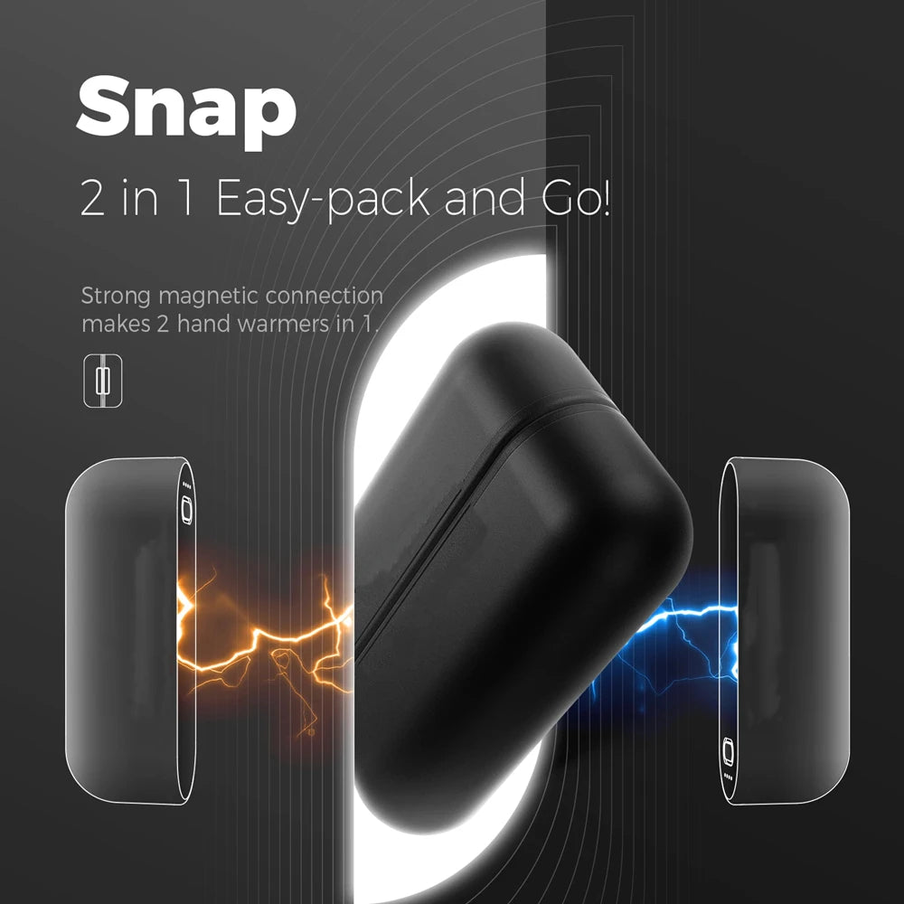 Hand Warmers Rechargeable 2 Pack Magnetic Electric Hand Warmer With Digital Display Portable Pocket Heater Warm Gift For Outdoor