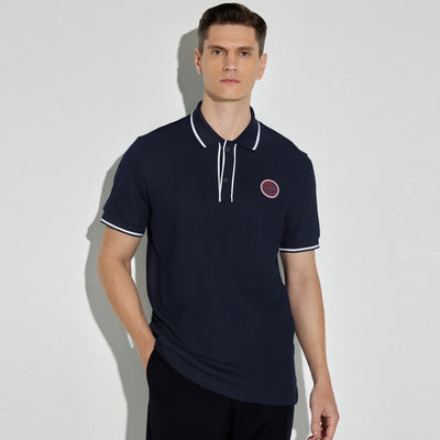 New Men Polo Shirts Short Sleeve Polo Collar Patchwork Solid Men's Business Casual Tshirts Trendy Summer Fashion Loose Tops