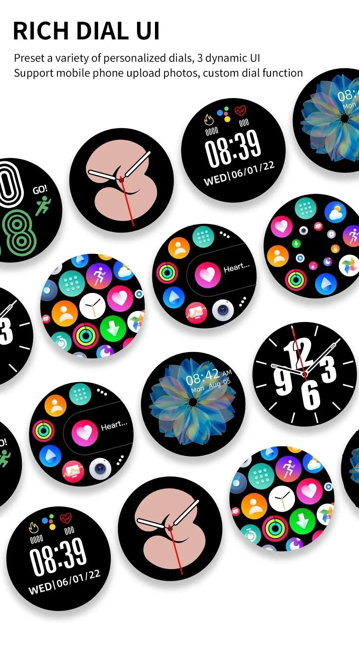 LIGE Women Bluetooth Call Smart Watch HeartRate Blood Pressure Monitoring Smartwatches Waterproof Men Smartwatch For Samsung IOS