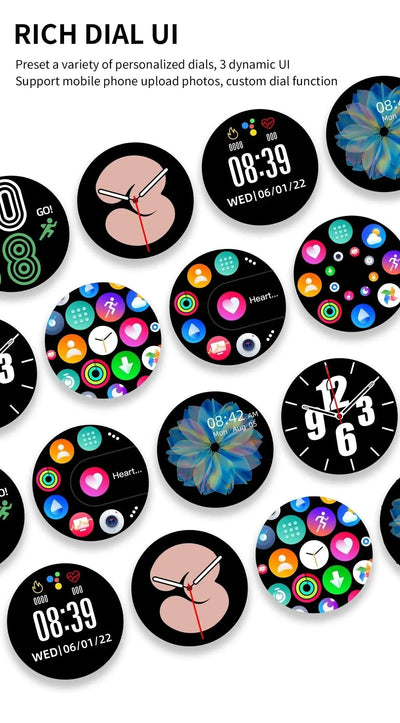 LIGE Women Bluetooth Call Smart Watch HeartRate Blood Pressure Monitoring Smartwatches Waterproof Men Smartwatch For Samsung IOS