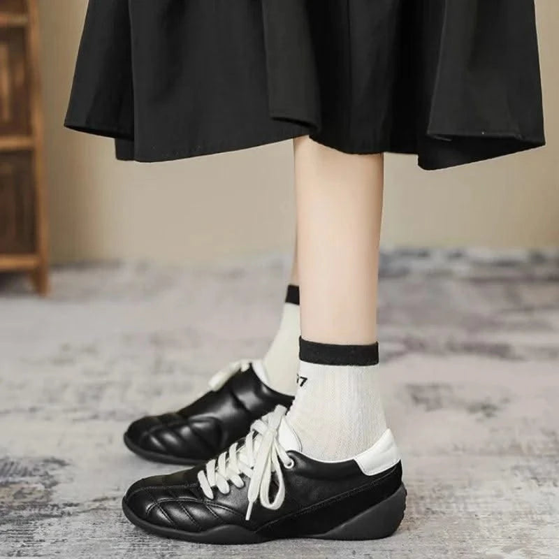 Women's Shoes Spring New Fashion Casual Shoes College Style Wide Toe Soft Comfortable Flat Shoes Outdoor Casual Sports Shoes