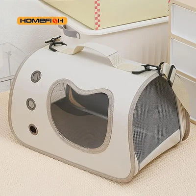 Portable Pet Carrier Bag for Small Dogs Cats Outdoor Foldable Cat Bag Breathable Cat Shoulder Bag Kitten Carrying Bag