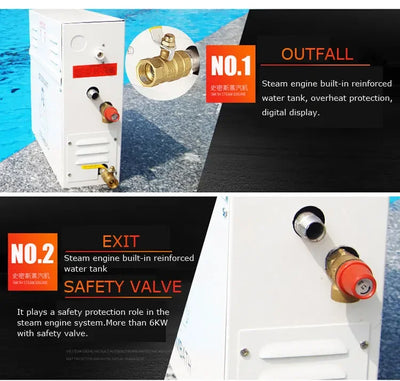 Steam Generator 220V/380V Home Steam Maker Machine Sauna Bath SPA Steam Shower Digital Controller Mist Making Machine