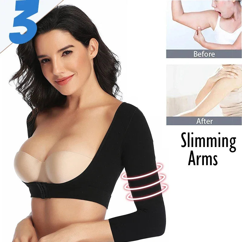 Upper Arm Shaper Post Surgical Slimmer Compression Sleeves Posture Corrector Tops