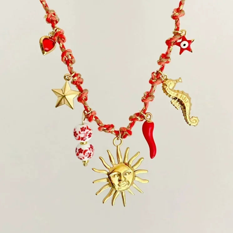 Handmade Scarf Choker Necklace for Women Girls New Fashion Fish Baroque Pearl Pendant Necklace Bohemian Vacation Necklace Gifts