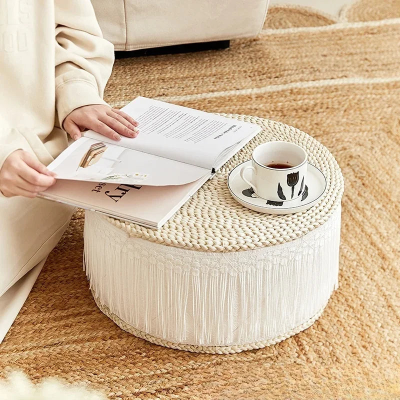 Cushion Not Collapse Home Floor Round Stool Thickened Lumbar Support Seat Cushion Straw Cushion New Arrival Bestseller Gift