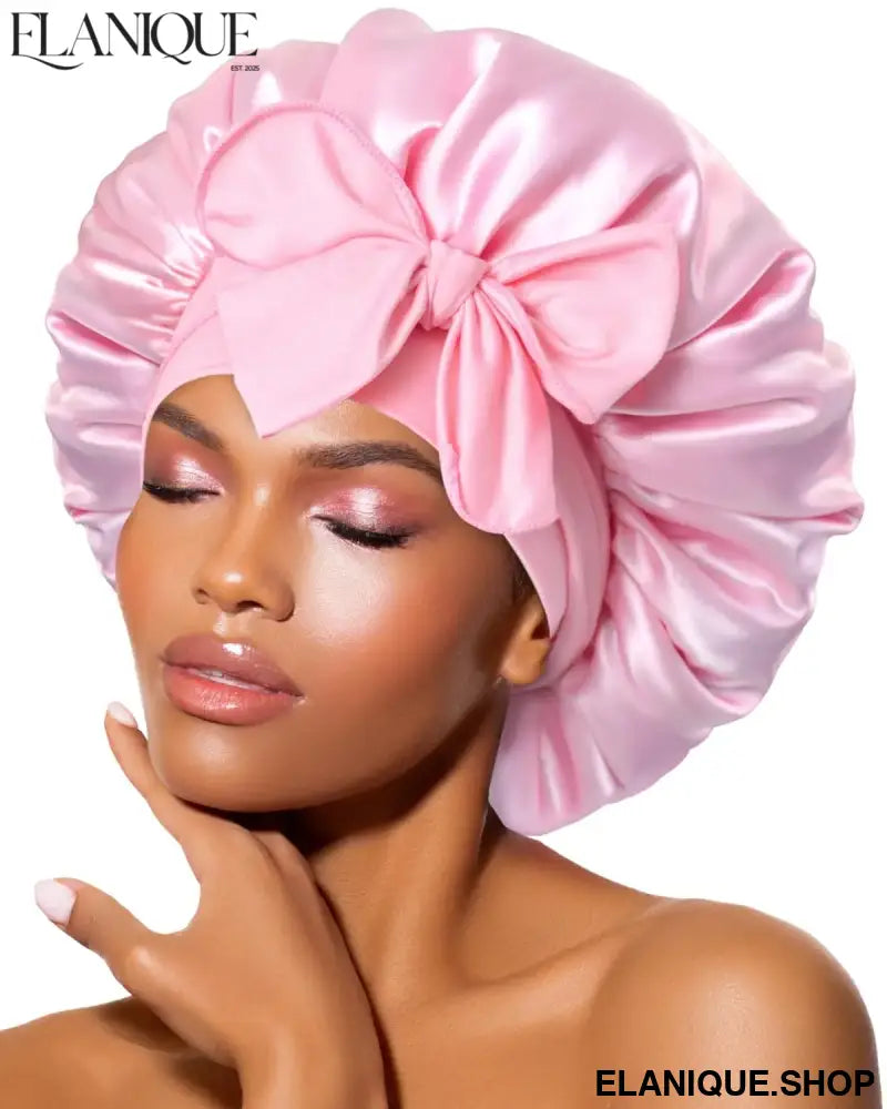 Adjustable Satin Bonnet with Tie Band – Overnight Hair Protection, 9 Colours