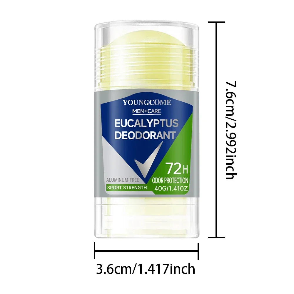 Deodorant for Men Roll-on Bottle Reduce Sweating Odor Remover Underarm Body Deodorant Stick Fast Dry Lasting Portable Refresh