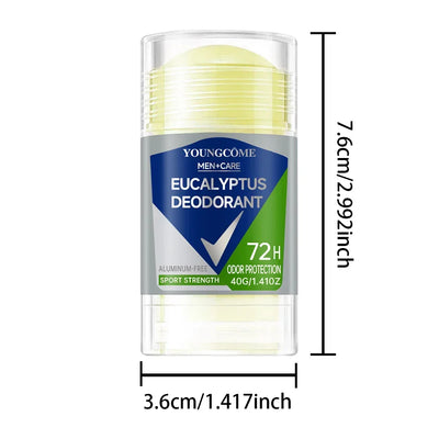 Deodorant for Men Roll-on Bottle Reduce Sweating Odor Remover Underarm Body Deodorant Stick Fast Dry Lasting Portable Refresh