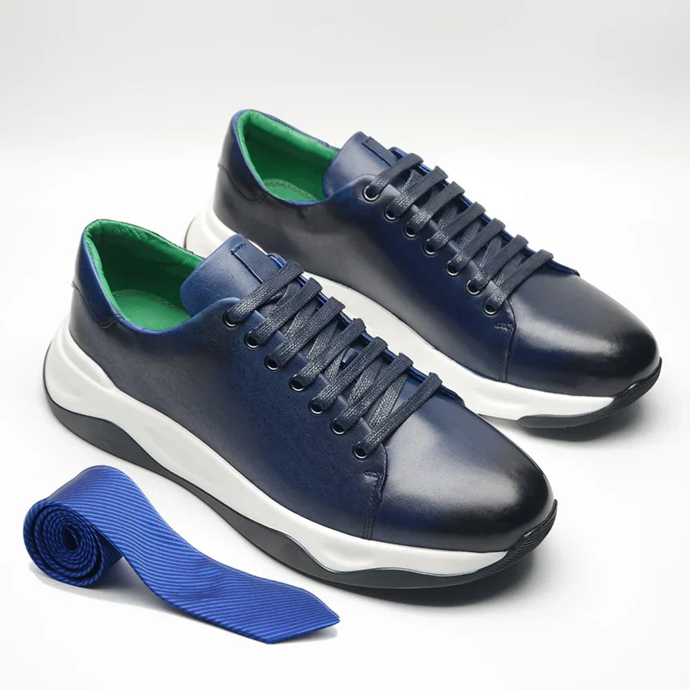 Classy Man Sneakers Luxury Brand Designer Lightweight Cowhide Genuine Leather Casual Social Men's Oxford Shoes Autumn Winter