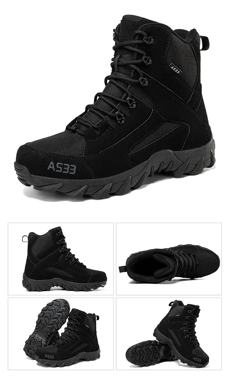 Outdoor Training Combat Boots Men Safety Comfortable Breathable Men's Ankle Boots Tactical Waterproof Climbing Boots Hiking Shoe