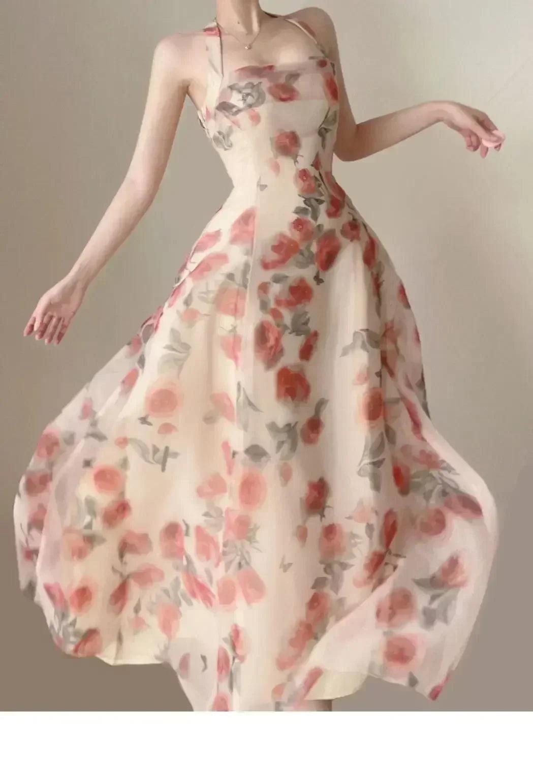Long dresses womens clothing french elegant party dressess female 2025 summer new fashion versatile beach style evening