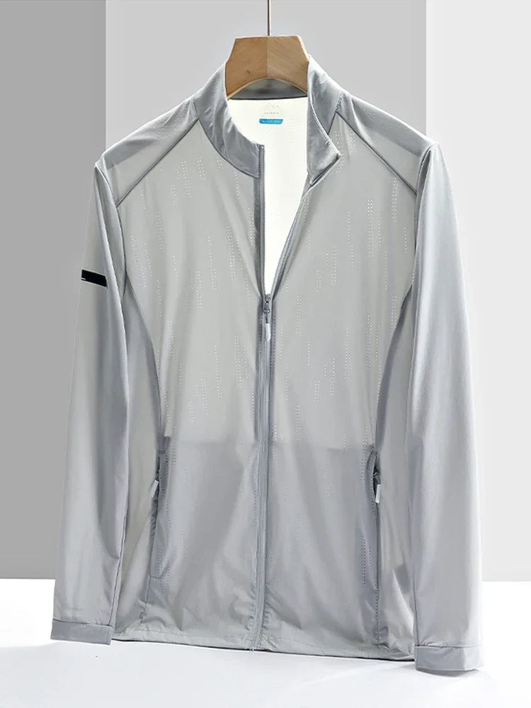 Summer Men's Jackets UV Blocking Skin Coats UPF40+ Sunscreen Outdoor Clothing Sun Protection Thin Windbreakers Big Size 8XL