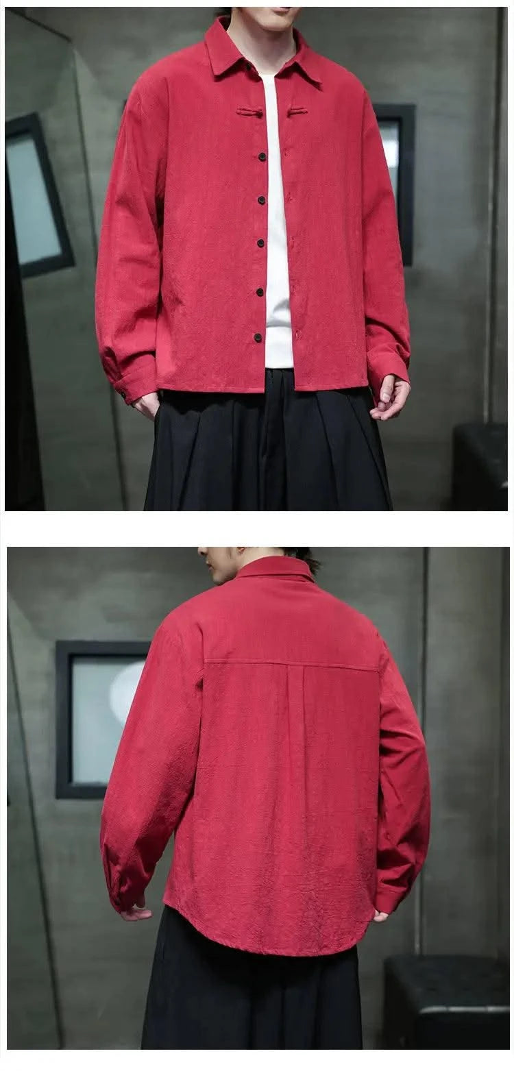 Mens Linen Shirts Casual Streetwear Long Sleeve Turn Down Collar Summer Beach Vacation Hawaiian Shirts M-5XL Plus Size Men Tops