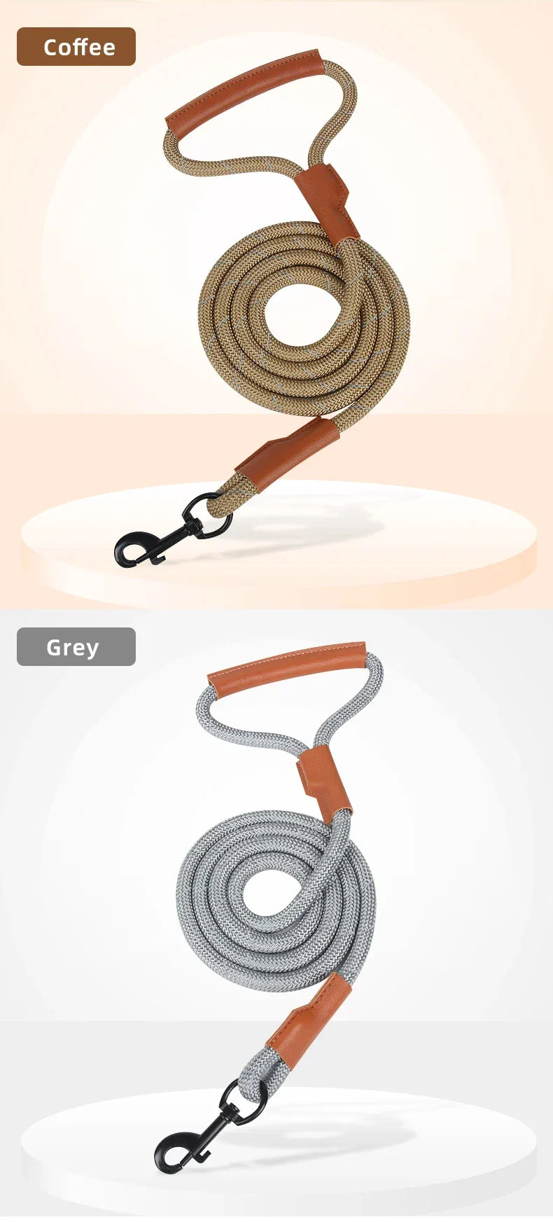 Dog Leash Reflective Lead Dog Pet Leashes Long Lanyard Walking Reflective Traction Rope for Puppy Small Medium Large Dogs