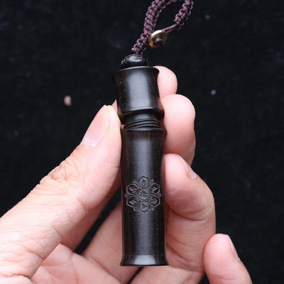Handmade Original Tibetan Buddhism Ebony Keychain Handmade Retro Wooden Keychain