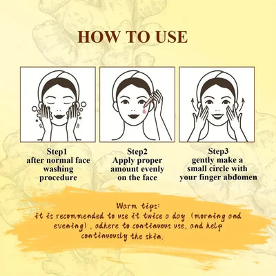 Turmeric Face Serum Diffuser Hydrating Face Repair Melanin Brighten Dark Spot Corrector Moisturizing Essential Oil Skin Care