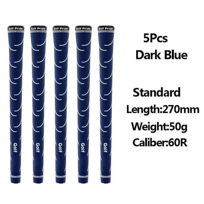 5Pcs Golf Grips Multiple Colors Grip Rubber Non-slip Standard Golf Club Grips Iron and Wood For Men And Women Golf Accessories