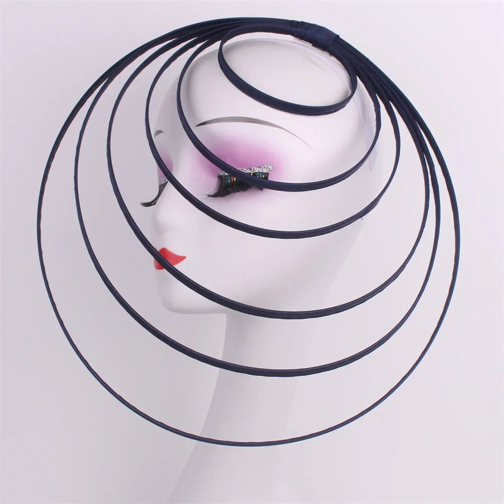 Royal Ascot Luxury Fascinator Hat Women Wedding Headpiece Mesh Hat Formal Event Pillbox Fascinator Hats Ladies Mariage Millinery