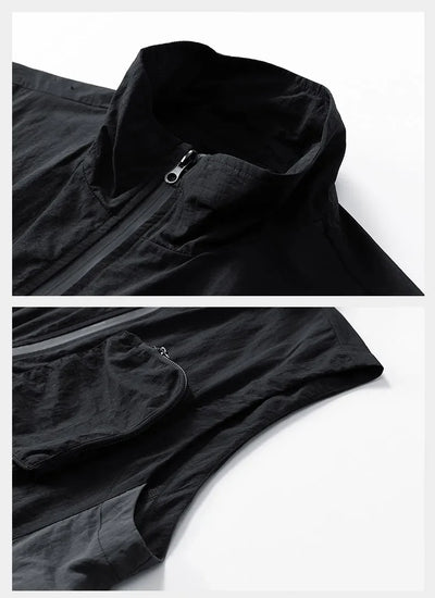 Men's vest for spring and summer new outerwear for camping hiking outdoor charging fashionable trend simple and high-end vest