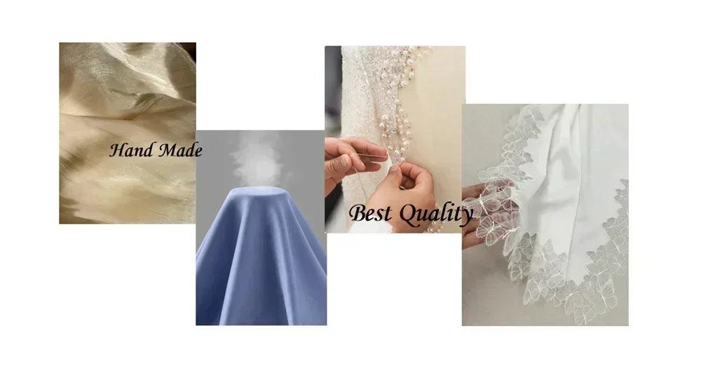 V neck wedding dresses lace long sleeves queen bride gown