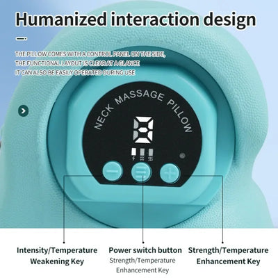 Multi Functional Vibration Massage Pillow Home Electric Neck Curvature Straightening Hot Compress Pulse Cervical Massage Pillow