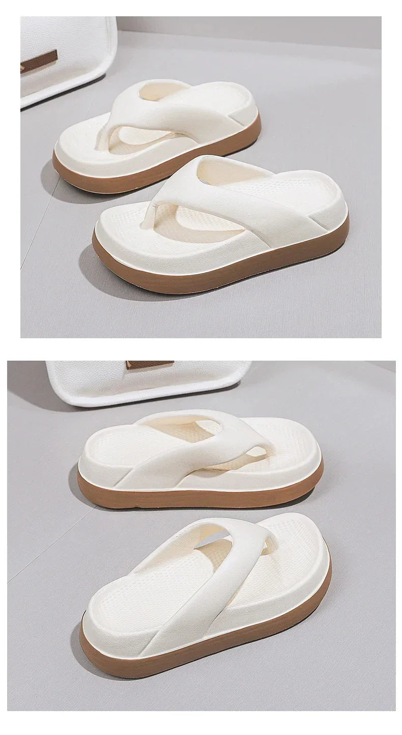 Woman Flip Flops Popular Design Shoes 2025 Trend Casual Platform Sandals Non-slip Outdoor Slippers Unique Features Flat Sandals