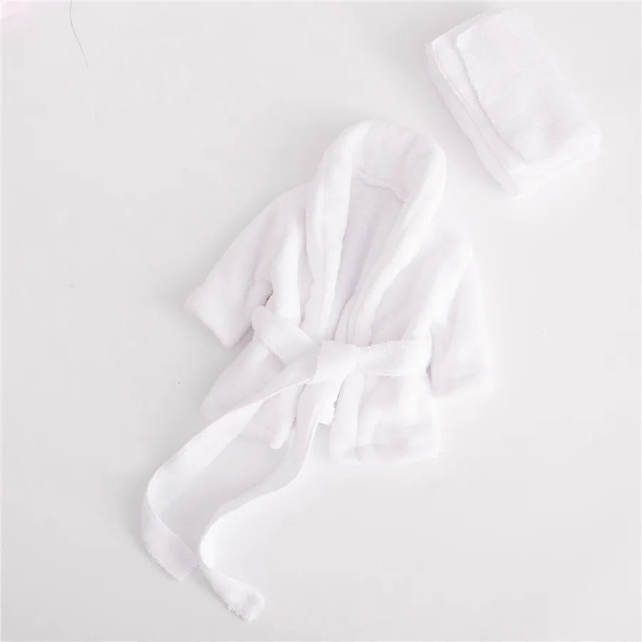 Newborn Photography Bathrobe Baby Bathing Pajamas Photo Studio Photography Clothing Baby Thickened Coral Velvet Bathrobe Pajamas