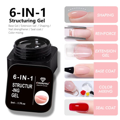 CHUNSU 3 In 1 Spider Gel Nail Polish No Wipe Functional UV Gel Creative Wire Drawing Liner Soak Off Magic Powder 5ML Clear  DIY