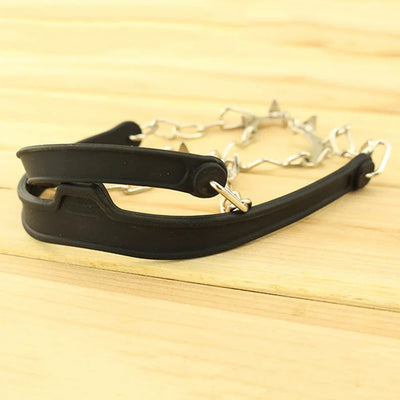 1Pair Anti Slip Ice Gripper Climbing Crampons 6 Teeth Steel Ice Grips Snow Walking Shoes Spikes Cleats Chain Claws Boots Cover