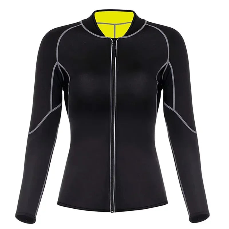 Hot Sauna Suit Sauna Sweat Pants Hot Thermal Sweating Shapers Women Weight Loss Fat Burning Corset Body Shaper Slimming Coats