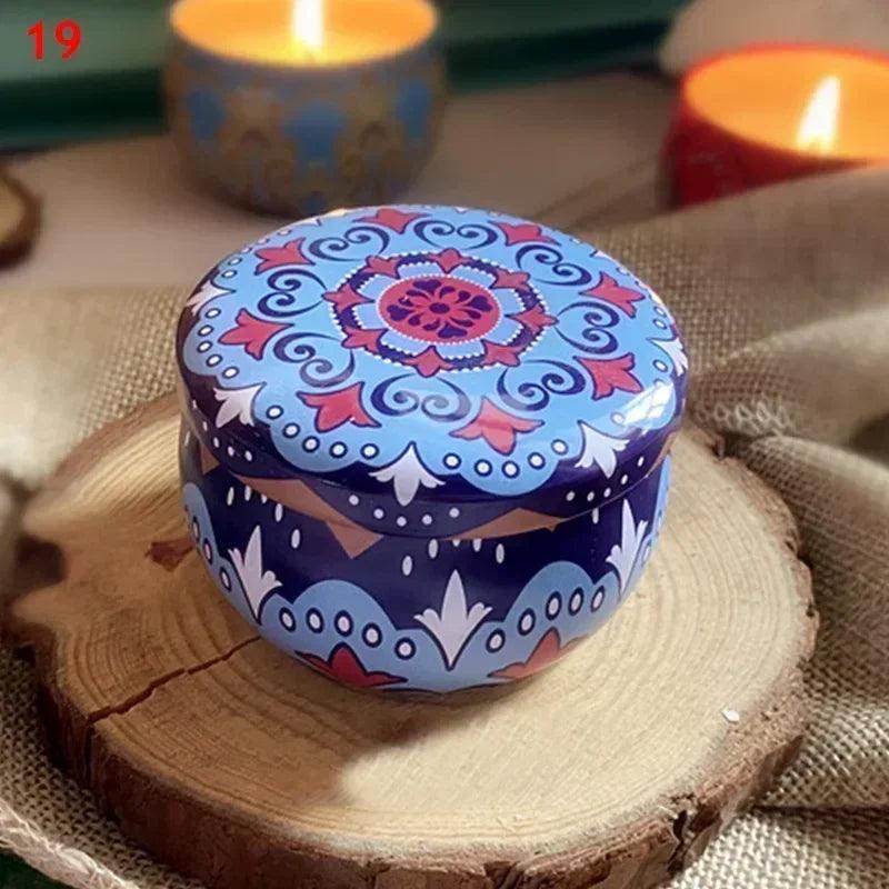 Scented candles jar vintage flower candle jars soy wax fragrance wedding birthday gift home decoration 20 kinds scents