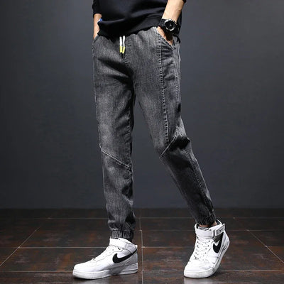 2024 Men Jeans mens fashion clothing Black Blue Cargo Jeans Men Streetwear Denim Jogger Pants Men Baggy Harem Jean Trousers