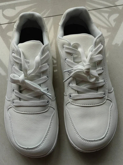ZZFABER Leather Barefoot Shoes Soft Minimalist Sneakers for Women Men Casual Shoes Unisex Sneakers
