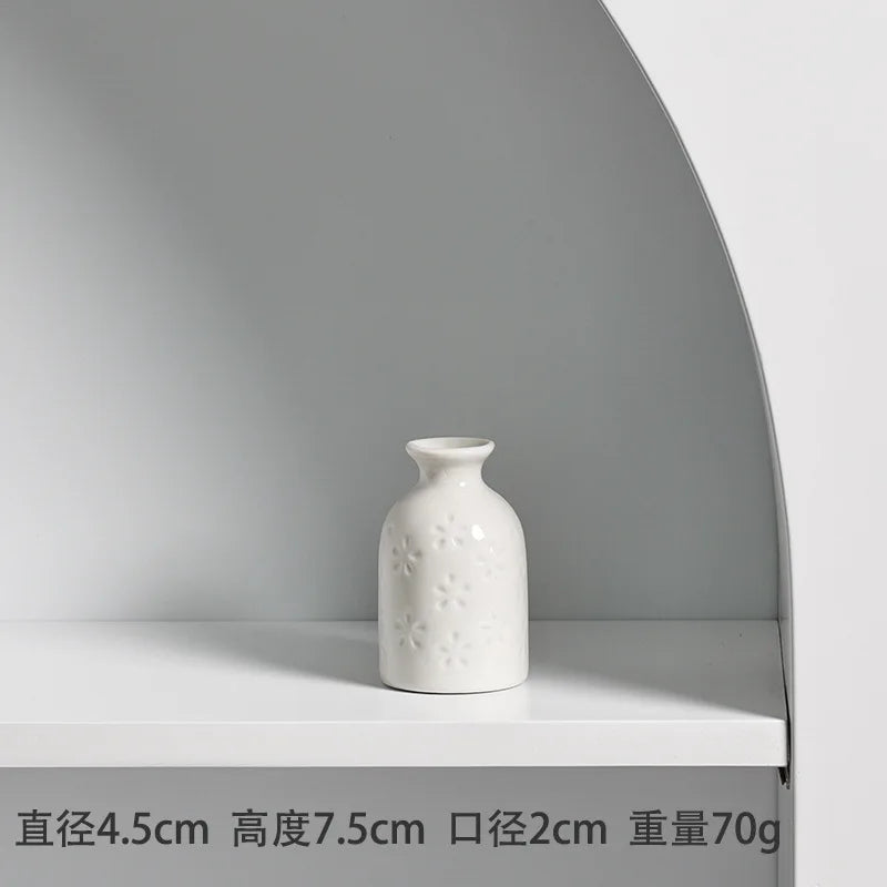 Ceramic Small Vase, Ins Style, Modern High Appearance Level, Dried Flower Arrangement Vase, Home Decoration Piece Vases