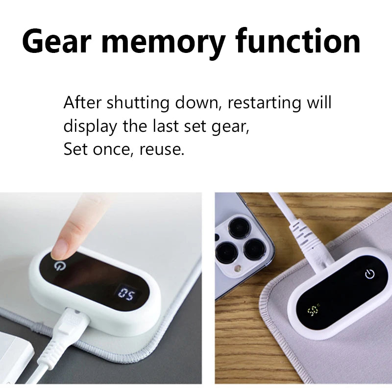 Warm Desk Pad Desk Hand Warmer Touch Control 5 Heating Grade Hand Heating Pad Desk Mousepad Fast Heating For Computer Keyboard