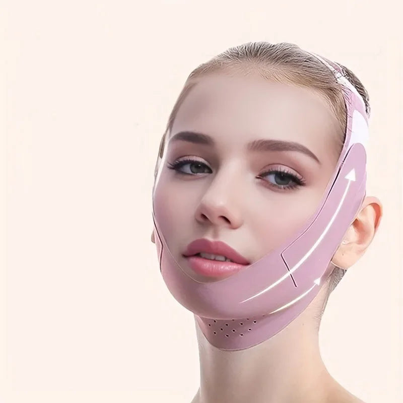 Portable Adjustable Face Tightening Bandage Face Lifting Belt Breathable V Shaped Slimming Bandage Resuable Facial Lifting Strap